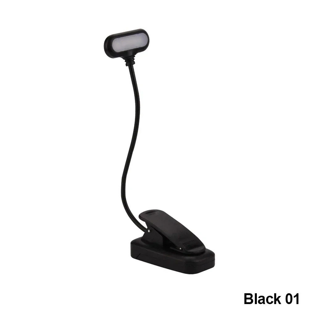 Portable LED Book Light with Flexible Clip - White Daylight Reading Lamp