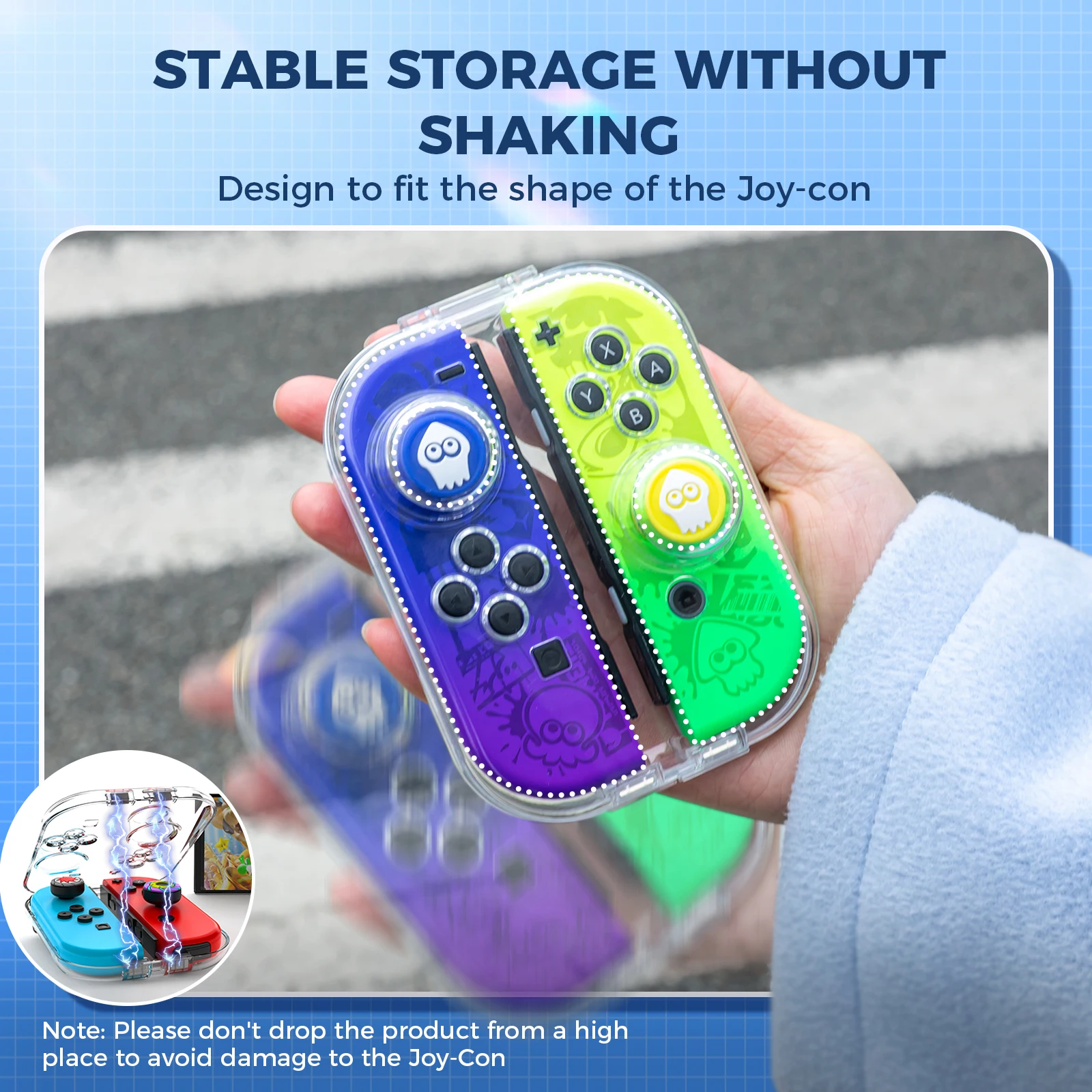 IINE L954 Mini PC for Switch LED handle Transparent Storage Case No-Wristband Version