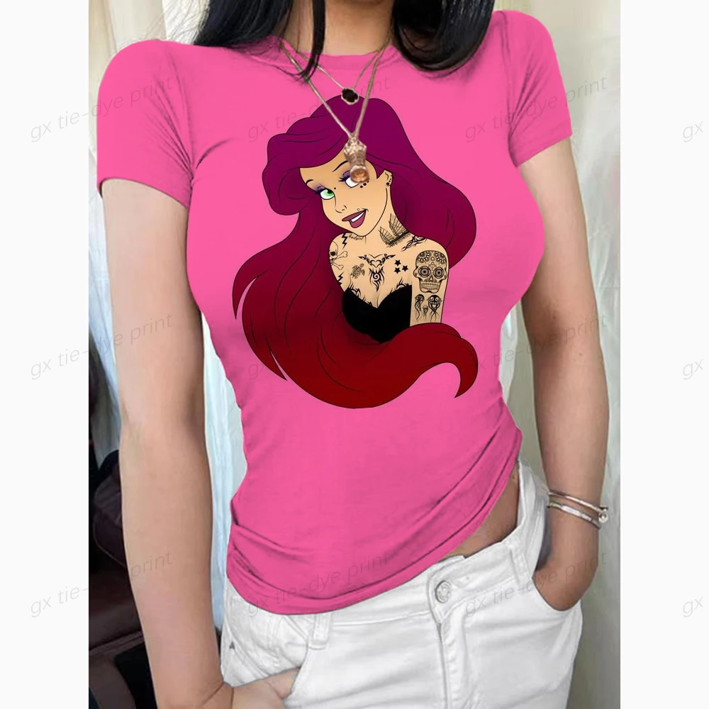 Disney-Princesa Malvada camiseta infantil, anime kawaii, desenho animado,  blusa de manga curta, roupa casual para menino e menina, nova, verão -  AliExpress