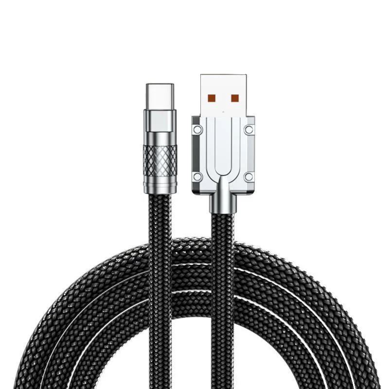thumbnail image 1 of Cable USB tipo C de 120 W y 6 A, cable de datos trenzado de nailon de carga rápida para Samsung, Huawei, Xiaomi Redmi POCO, cables USB C de carga rápida, 1 of 5