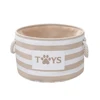 Striped Claw Round Dog Pet Toy Basket Clothes Storage Box with Handle Pet Supplies 2