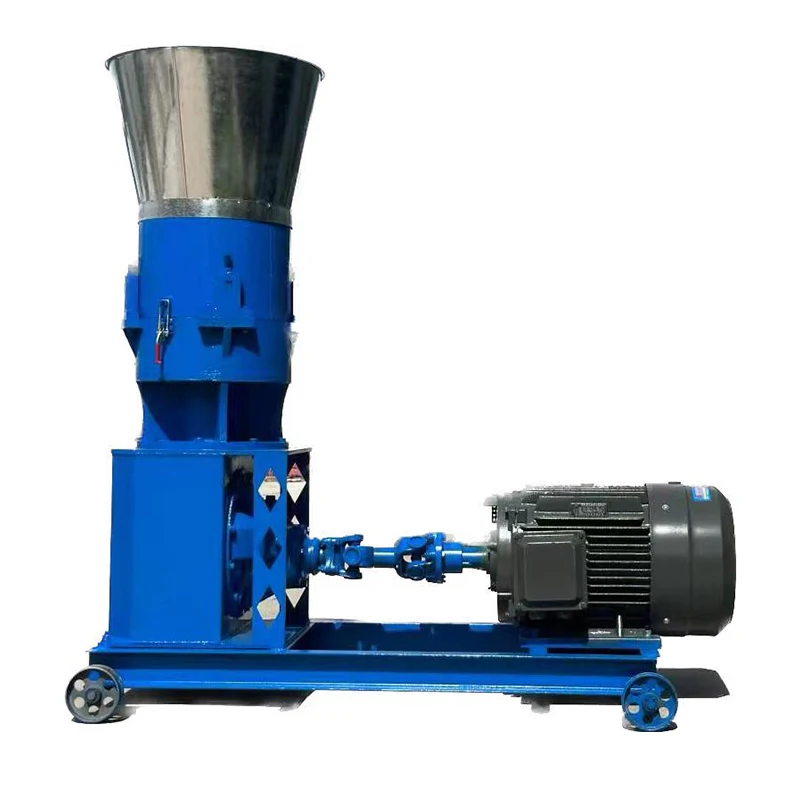 Sawdust Wood Pellet Pinewood Hammer Mill Machine Coffee Powder Biomass Pellet Machines Wood Chip Flat Die Granulator