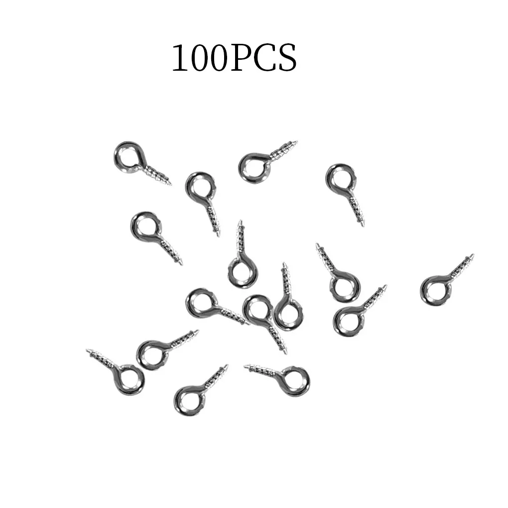 100 шт. маленькие крошечные мини-штифты Eyepins Крючки Петли винтовые резьбовые