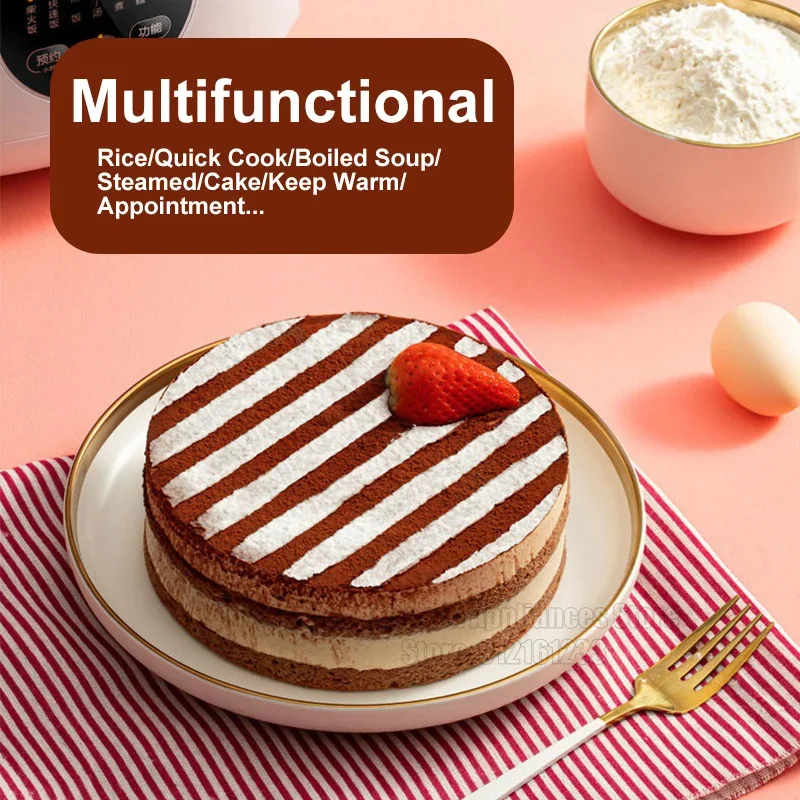 Midea Rice Cooker 3L Non-stick Multifunctional Electric Cooker Mini Home Kitchen Appliance Portable Hot Pot For Dormitory