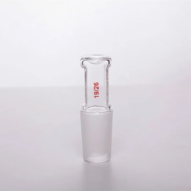SYNTHWARE Hollow glass stopper, Straight design, Male joint 14/23 19/26 24/29 29/32, Borosilicate glass, S40
