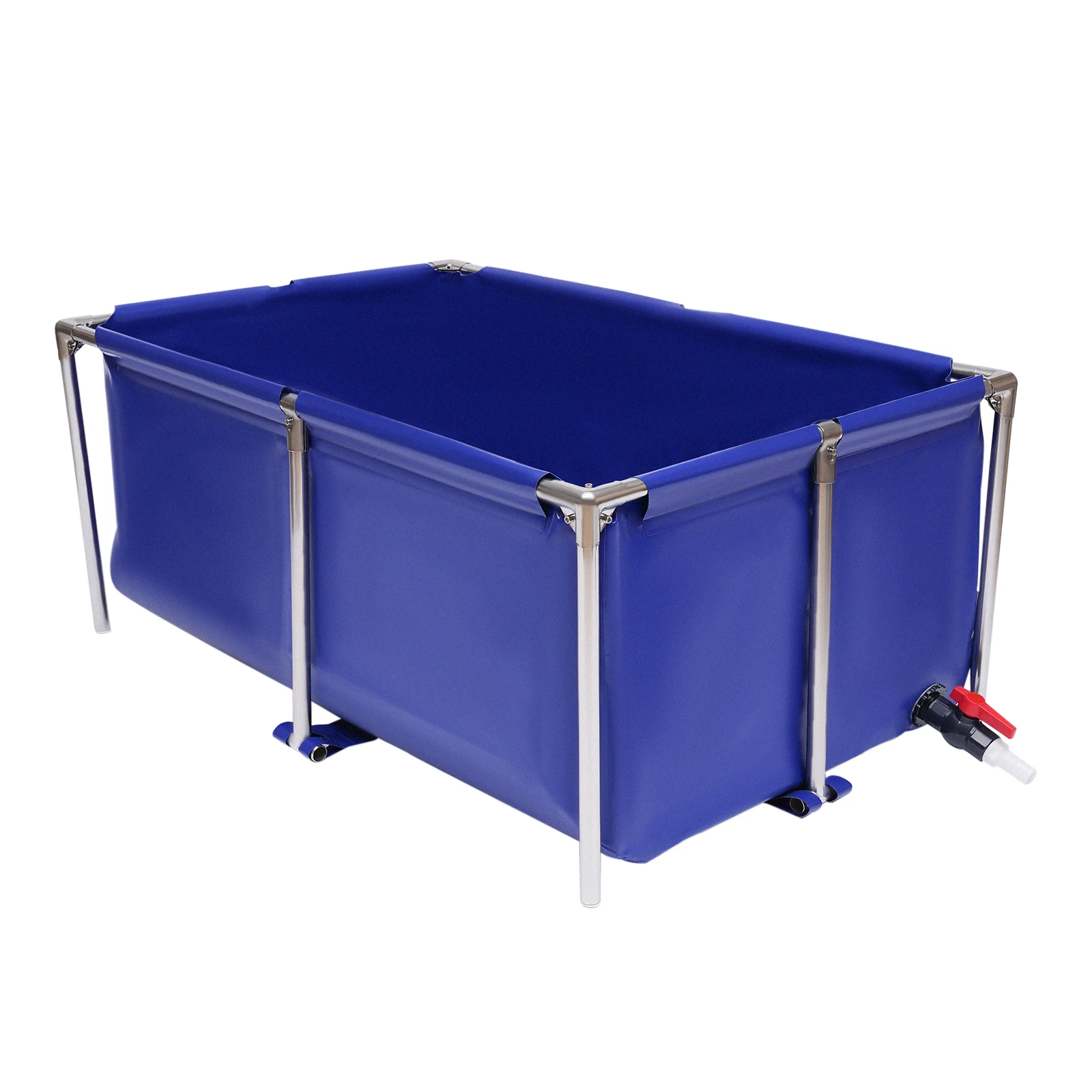 Blue Cuboid Canvas Fish Pond Aquarium Fish Water Tank Coating Koi Breeding Pond