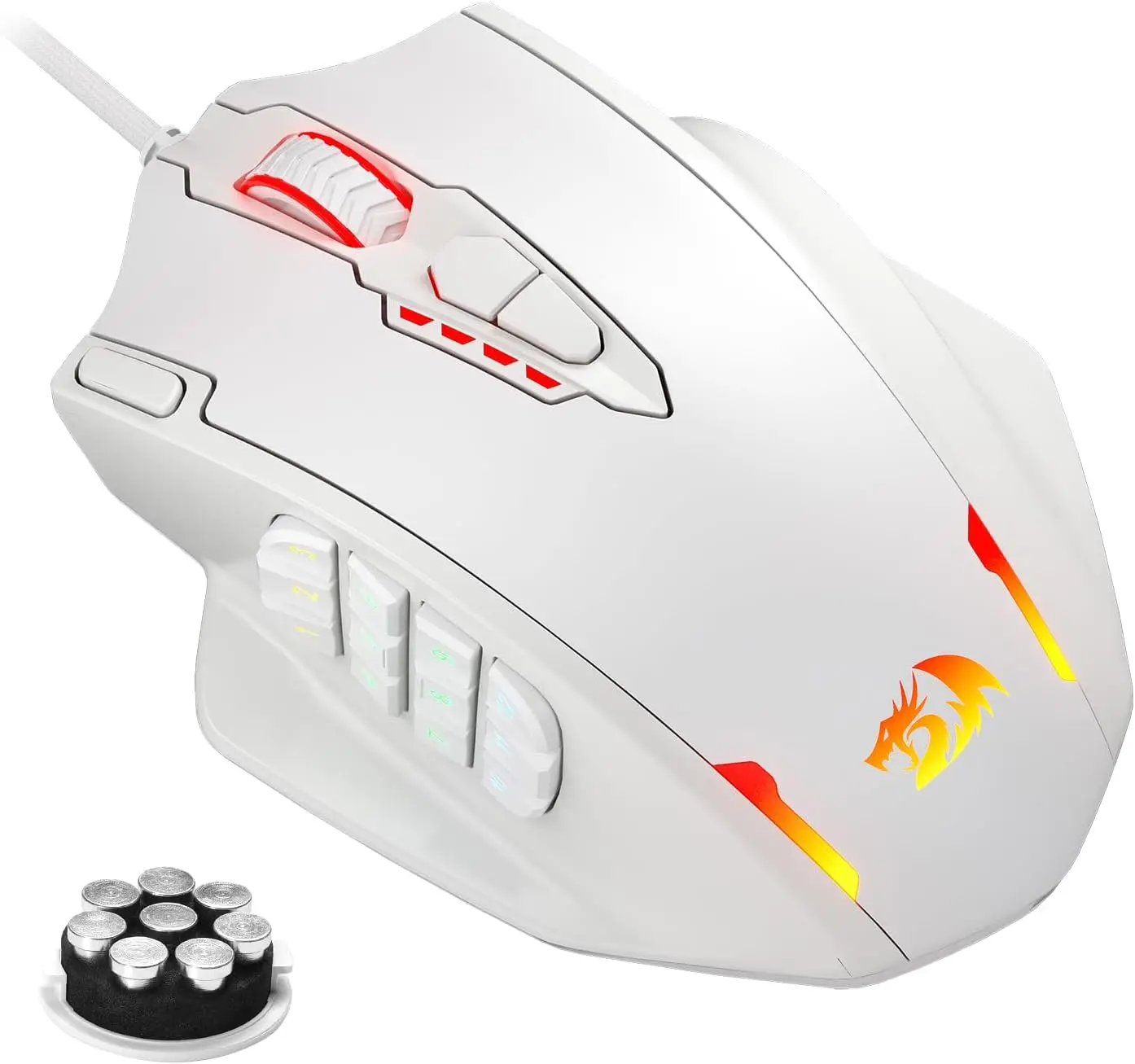 Redragon M908 RGB retroiluminación LED USB ratón para juegos con cable 18 botones de ratón programables 12400 DPI