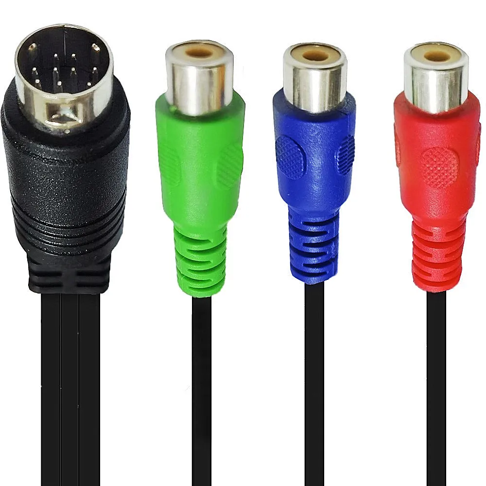 MMI AV Cable 9 PIN SVIDEO to 3 RCA RGB TV HDTV Mini 9pin to 3RCA Cable