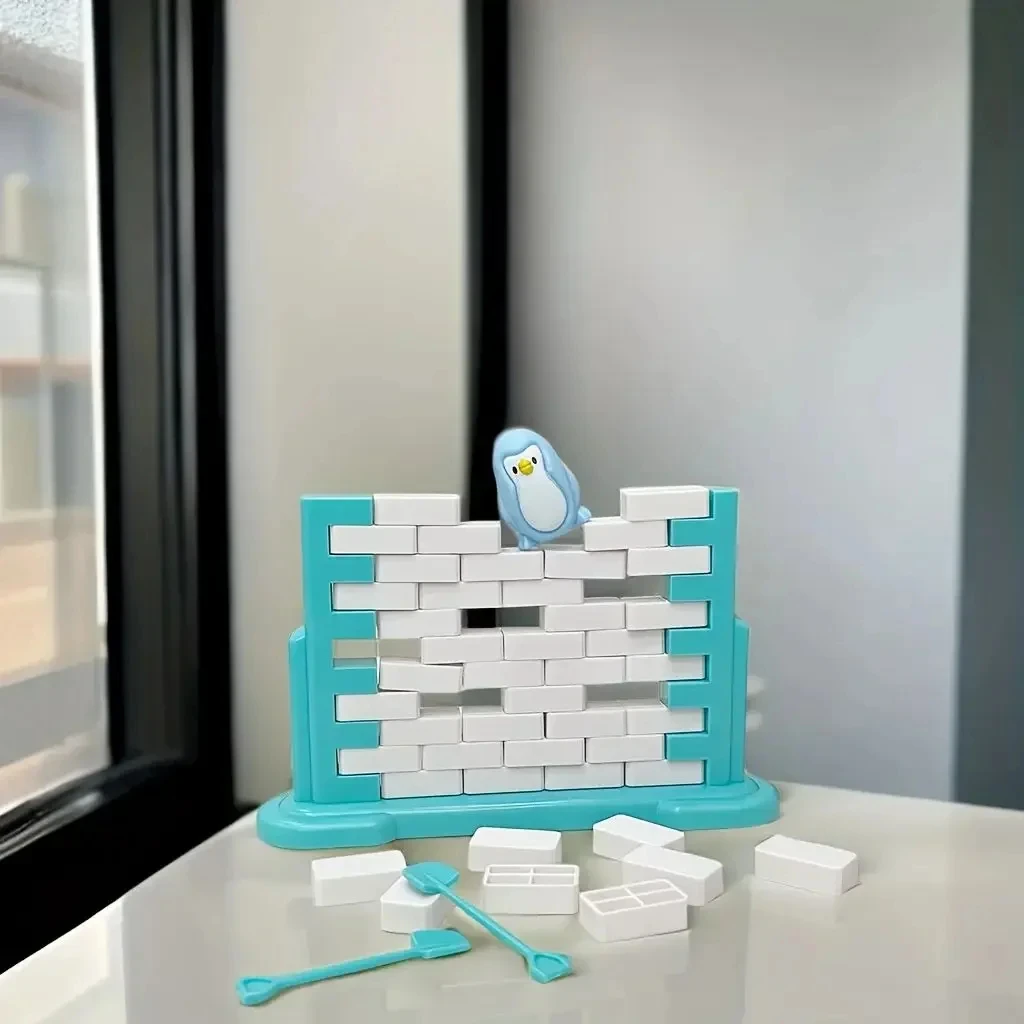 Mini Fun Children Save Penguin Ice Breaker Trap Toys Indoor Board Game Family Part Parent-child Interactive Balance Blocks Gifts