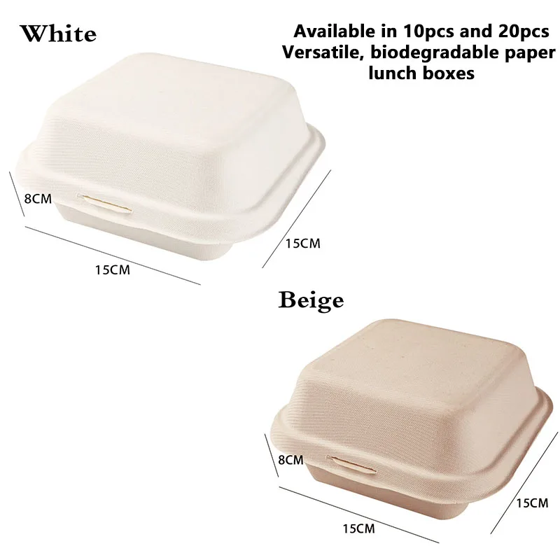 Disposable Bento Food Containers Baking Dessert Bento Cake Box packaging Burger Snack Boxes Microwavable Home Lunchbox disposable lunch box disposable containers baking cake box 20/10pcs