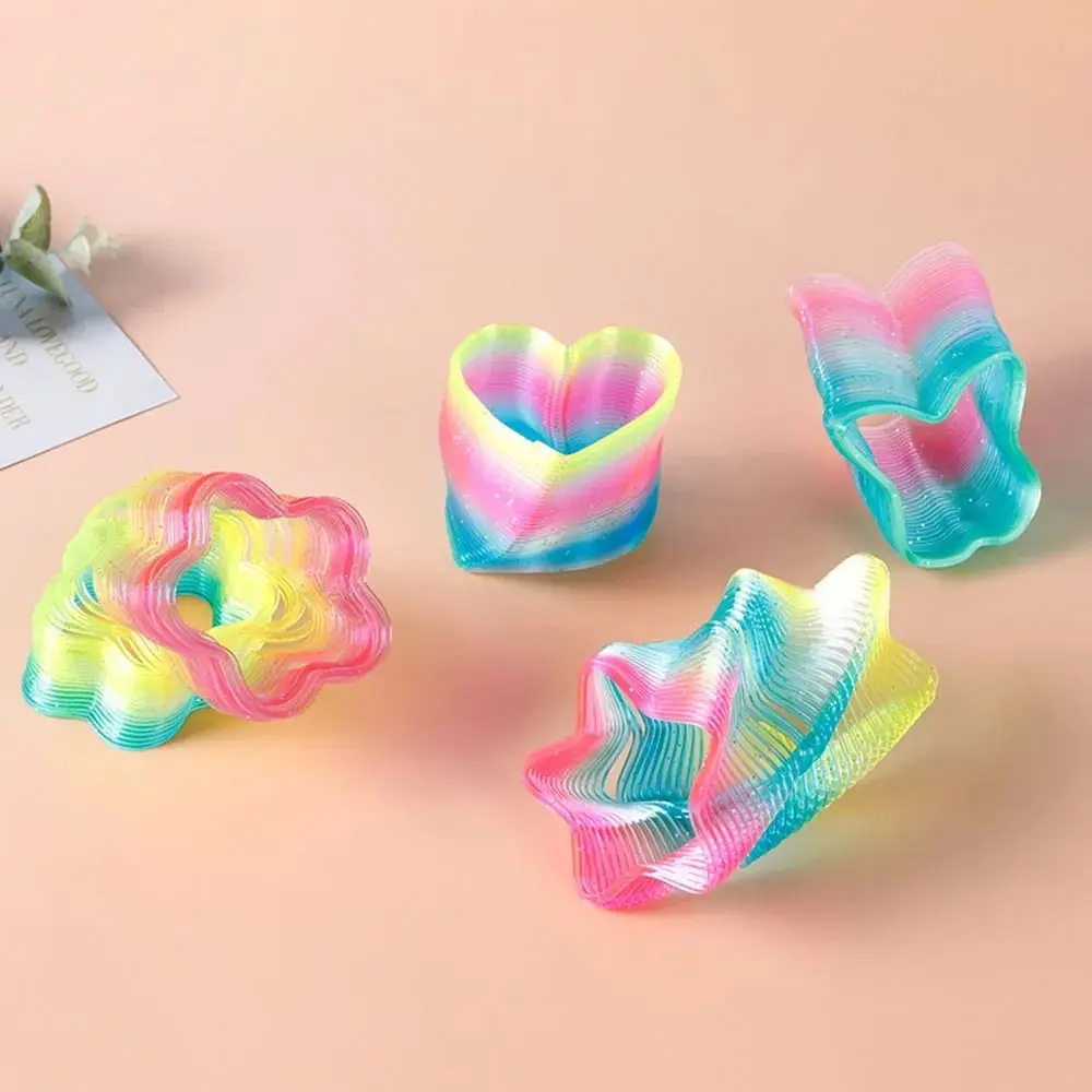 Childrens Toys 5pcs Multi-Shape Rainbow Magic Springs Toys