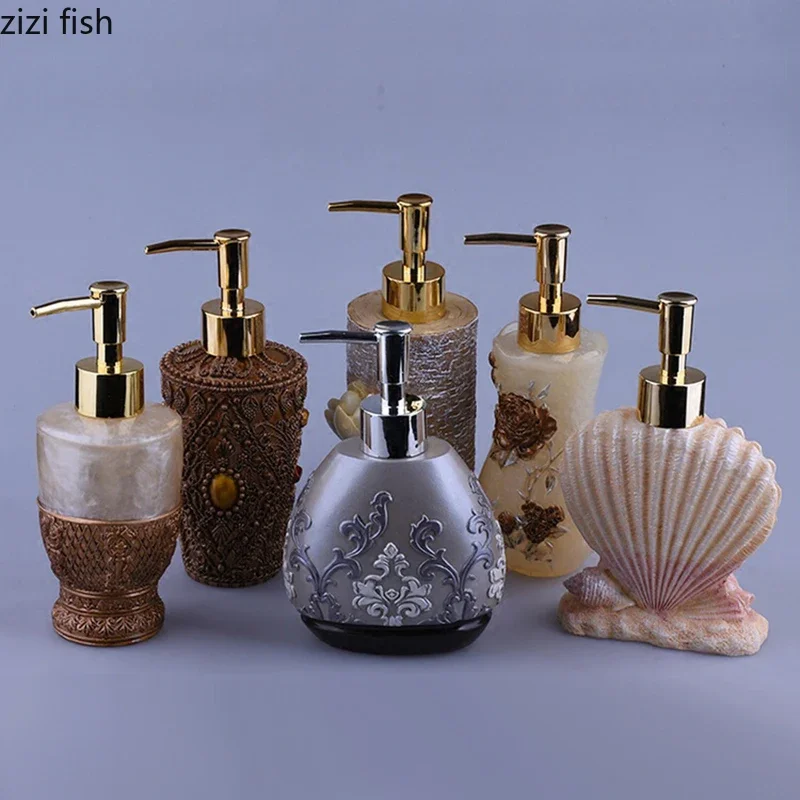 เรซินมือ Sanitizer ขวดโลชั่นสบู่ห้องน้ำ Push Type แชมพูขวดตกแต่งในครัวเรือนฆ่าเชื้อคอนเทนเนอร์ 1