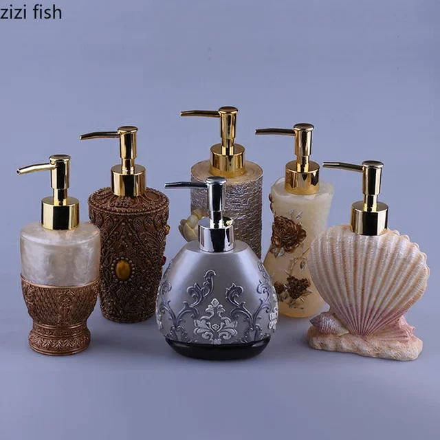 เรซินมือ Sanitizer ขวดโลชั่นสบู่ห้องน้ำ Push Type แชมพูขวดตกแต่งในครัวเรือนฆ่าเชื้อคอนเทนเนอร์ 1