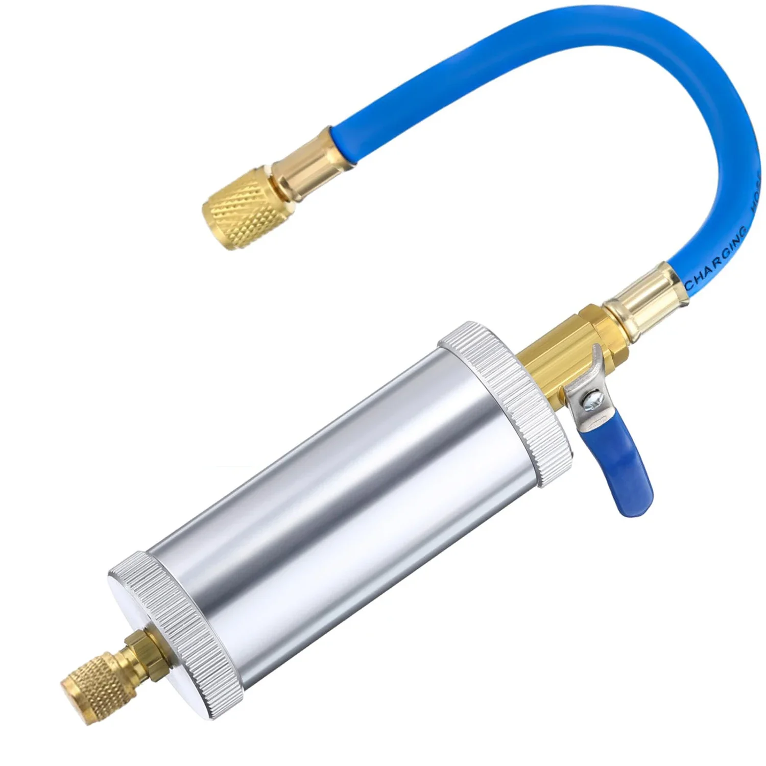 Oil Injector Tool R134A Compressor Oil Injector 1/4" SAE Connector R12 R22 Refrigerant System Automotive A/C Dye Tool