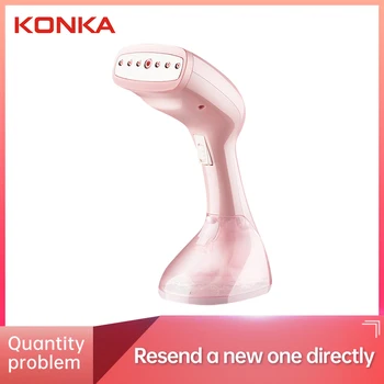 KONKA 휴대용 의류 스티머 핑크 다림질, 가정용 원단 스팀, 가정용 및 여행, 15 초 고속 가열, 250ml
