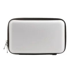 Durable EVA Hard Case Pouch with Strap and All - Around Zipper (Silver)