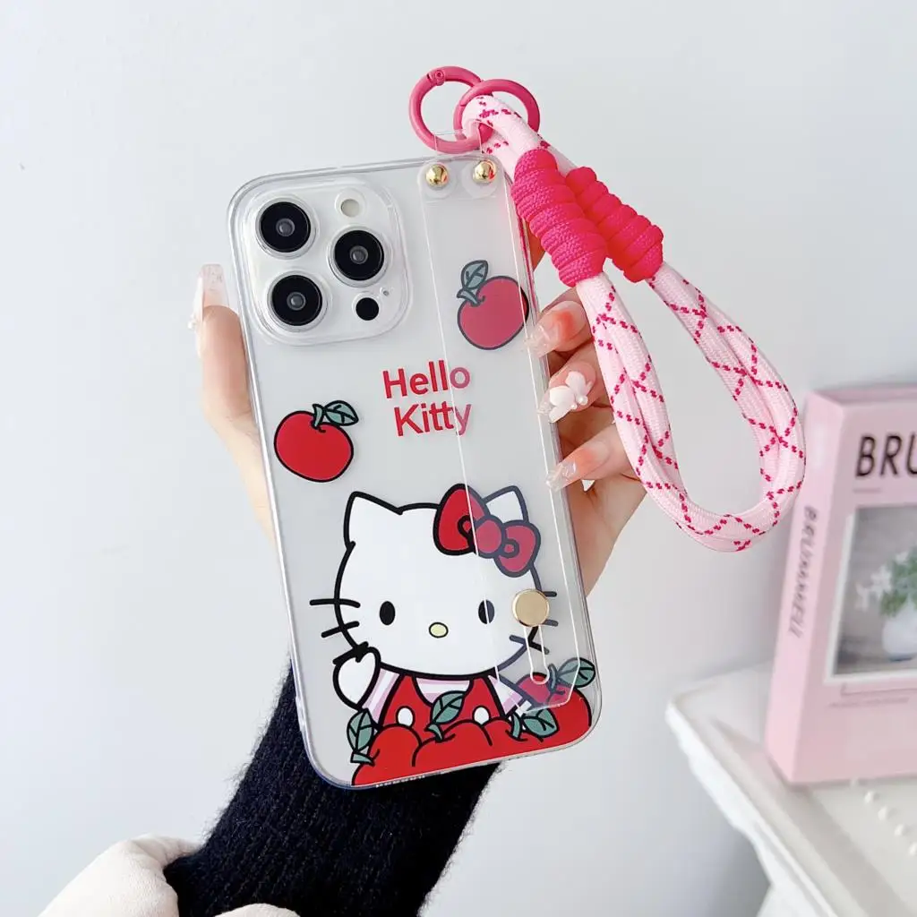 thumbnail image 1 of Funda de Hello Kitty con soporte para correa de muñeca para Motorola Moto, E13, E22, E40, 20, 30, E7Power Edge, 30, X30, 20 S, 40 Pro lite, 1 of 5