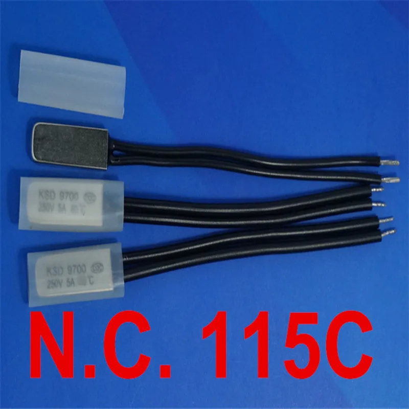 

100 pcs/lot) 115C KSD9700 Normally Close Thermostat, Temperature Switch, NC 115Celsius, Bimetal Disc.