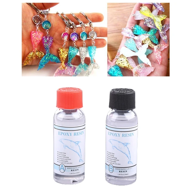 Revêtement en résine époxy cristal AB, Kit transparent pour bijoux