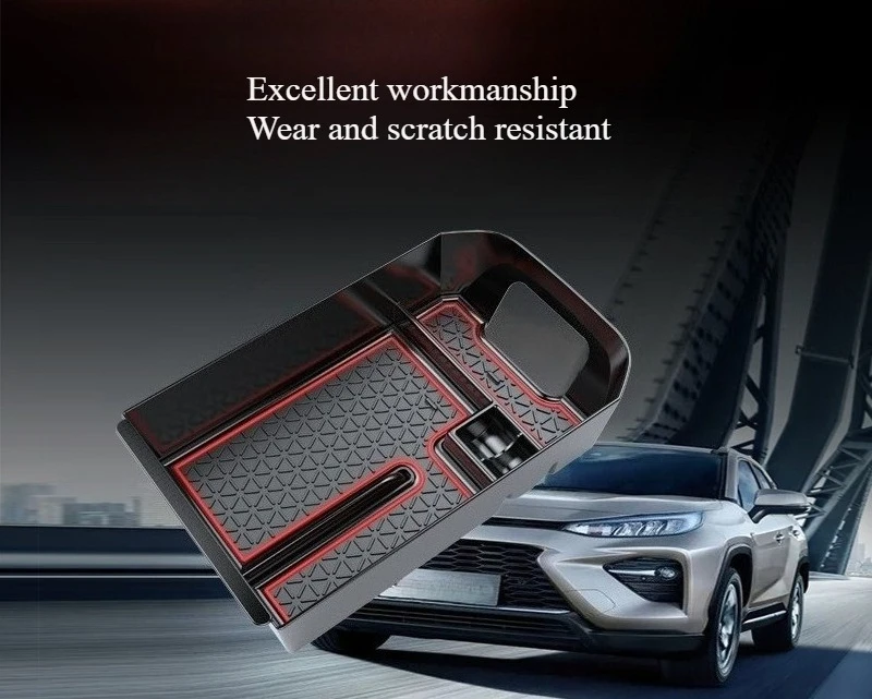 Lcyam Auto-Armlehnen-Aufbewahrungsbox, passend für Toyota RAV4 2019–2025, Hybrid, Prime (PHEV), Mittelkonsolen-Organizer, Innenzubehör – Detail 3
