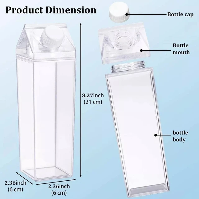 500/1000ml Water-Bottle Outdoor Drinking Jug Large Capacity Juice Tea Cup Transparent Milk Bottle Portable Plastic Bottle 5