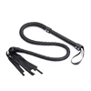 120cm Leather Weave Handle Snake Whip Horse Whip Riding Crop Flogger Paddle Slapper Horse Training Dressage Whips 1