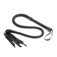 120cm Leather Weave Handle Snake Whip Horse Whip Riding Crop Flogger Paddle Slapper Horse Training Dressage Whips 1