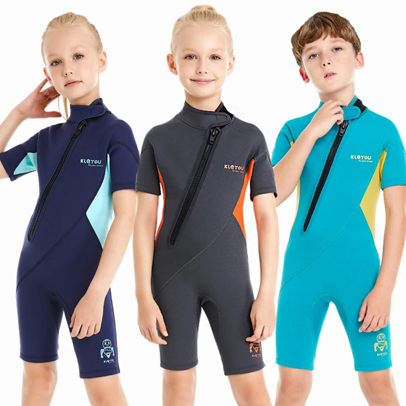 Sinleey Mädchen Neoprenanzug 2,5mm - Jacke & Hose Set Für Wassersport