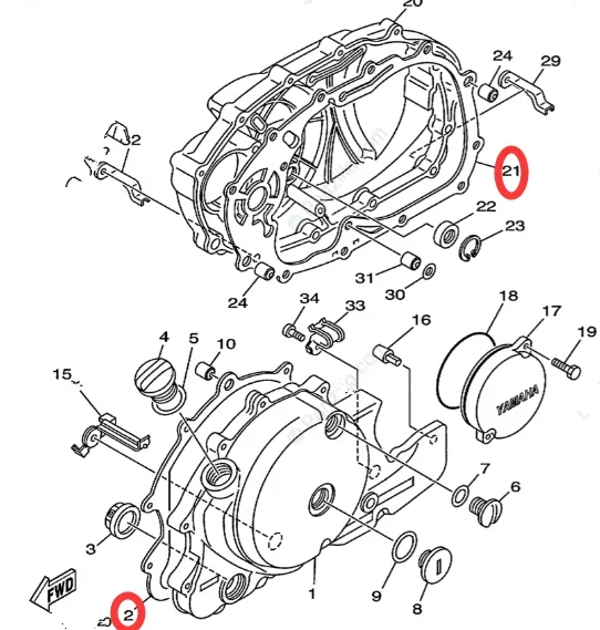 Motorcycle Crankcase Generator Clutch Cover Gasket For Yamaha XVS650 V-Star 98-17 DragStar 97-06  XV500 XV535 Virago 535 87-01
