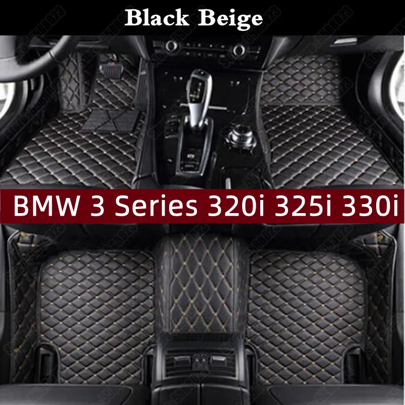 

Black Car Foot Mats for BMW 3 Series E46 E90 F30 G20 320i 325i 330i 335i 318i Custom Made Automotive Best Floor Mat Carpet Pad