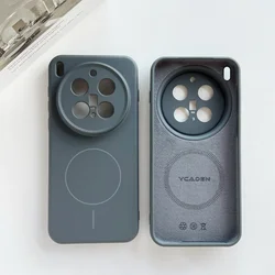Premium Liquid Silicone Shockproof Wireless Charging Case - MagSafe Compatible for Vivo iQOO 12 Pro (Carbon Gray)