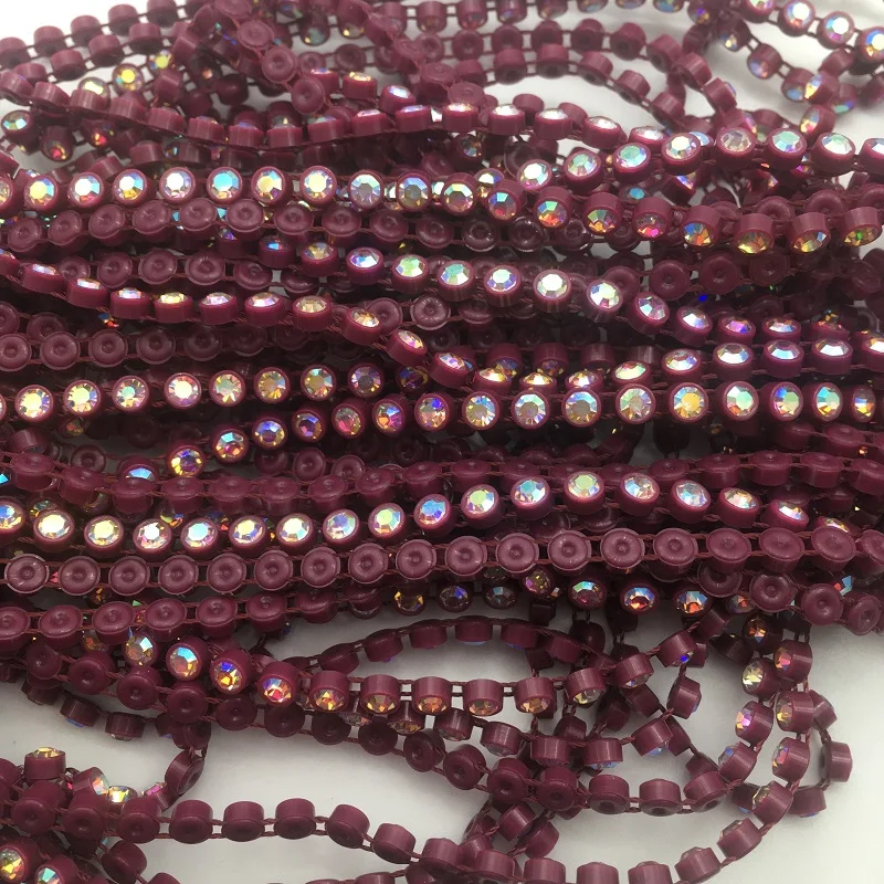 TABA® Sparkling AB Crystal Rhinestone Trim - 10 Yards of Elegant Rhinestone Banding