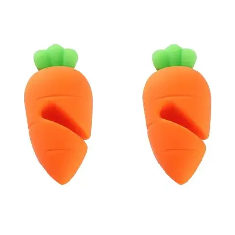 

2pcs/4pcs Home Silicone Carrot Design Protect hand Spill-Proof Pot Lid Rack Overflow Stoppers Pot Cover Lifter For Kitchen Tools