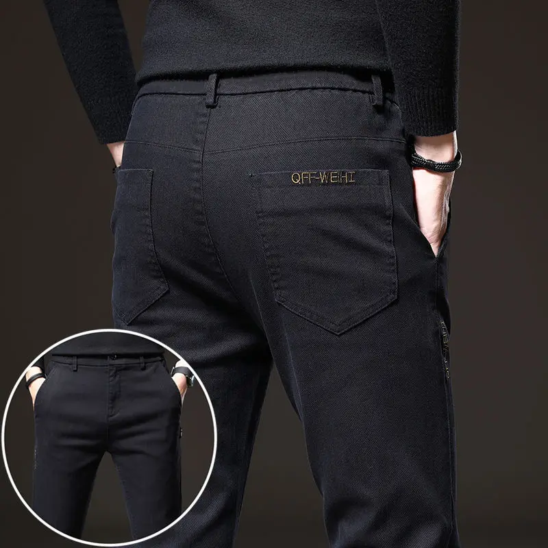 Summer New Thin Breathable Versatile Casual Pants Men's Solid Button Zipper Pockets Patchwork Fashion Korean Straight Trousers