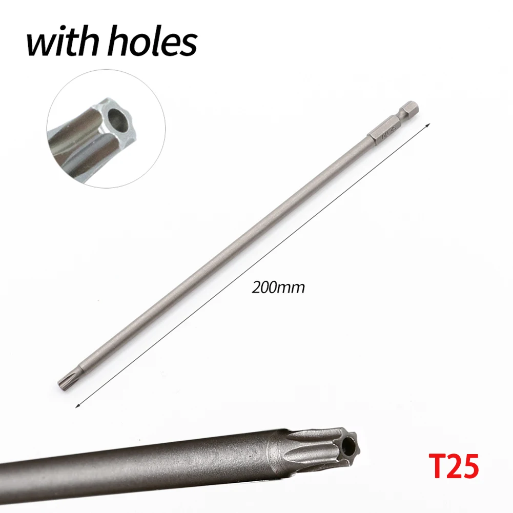 Magnetischer Torx-Bit, extra lang, 200 mm, Schraubendreher-Set, Sicherheit, manipulationssicher, Stern für elektrische Bohrmaschine, Schraubendreher, Schraubendreher – Detail 21