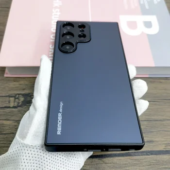 Shockproof Matte Case For Samsung Galaxy S24 S23 S22 Ultra Plus S23Plus S22Plus S 24 23 Fingerprint Full Protective Camera Cover