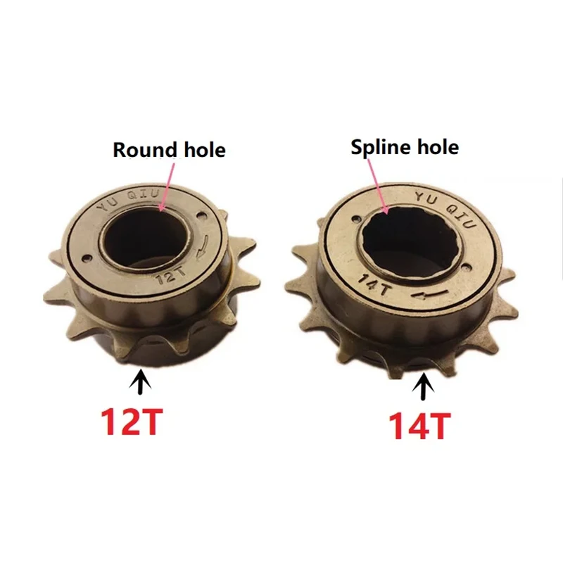 Bicycle Sprocket Gear Bicycle Parts Bike Sprocket Bike Freewheel 12T 14T MTB Bike Single Speed Flywheel Mountain BMX Bicycle Freewheel Modified Sprocket Steel 34mm Thread Bike Gear