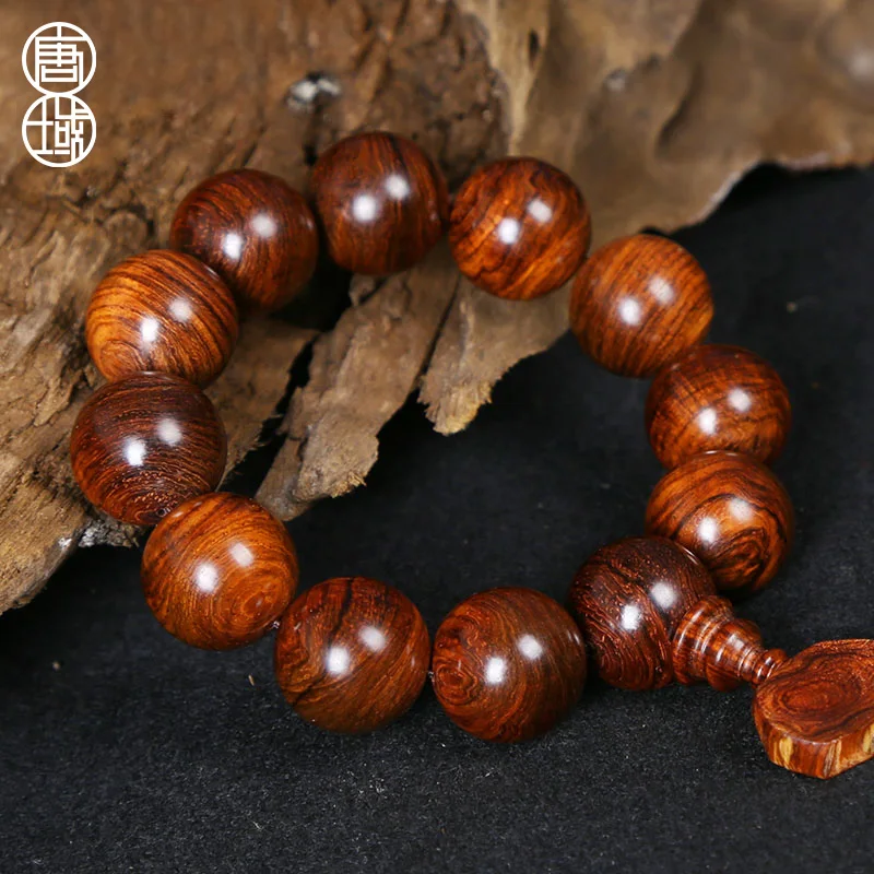 

Hainan Scented Rosewood Bracelet 20mm Wooden Bracelet Sea Yellow Bracelet Men's Sea Yellow Bracelet