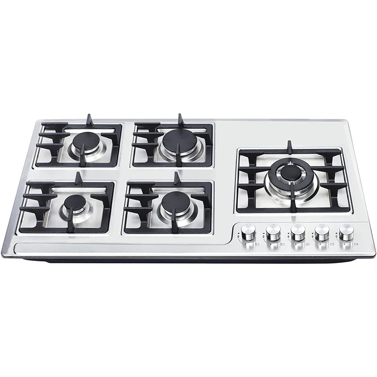 5 Burns 4 Burns Gas Stove Built In Hob Stove Home Appliances With Safety