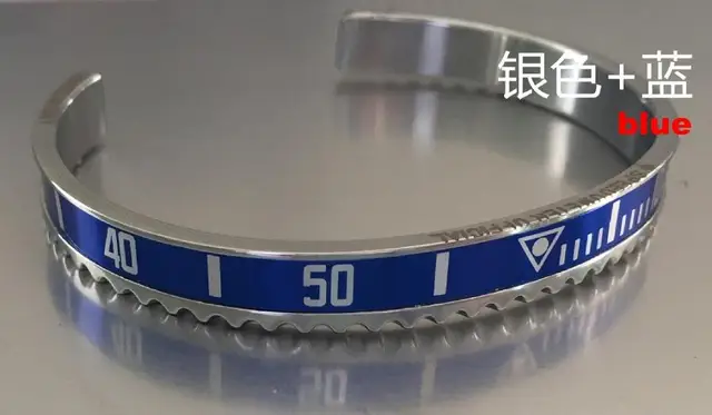 2021 Dial Steel Speedometer Bracelets & Bangles bracciale uomo Stainless Steel Bangles Cuff Bangle Bezel Pulseiras Bijoux blue