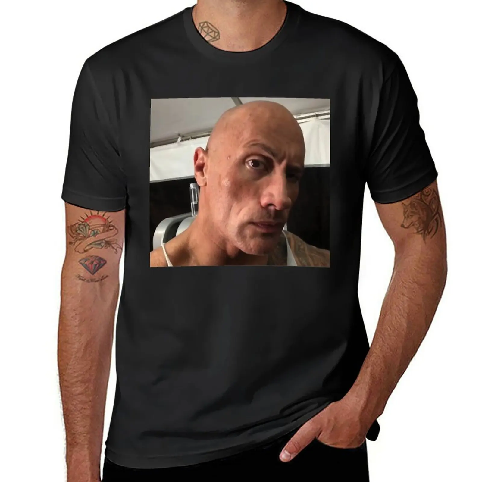 Dwayne The Rock Johnson eyebrow raise meme Classic T-Shirt Poster for Sale  by RosaGinoris