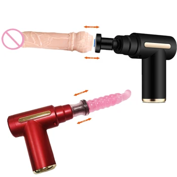 Universal Dildo Penis Head 2in1 Fascia Gun Massage to Sex Machine for Adult Sex Toys Vibrator Female Women Men Masturbator 3