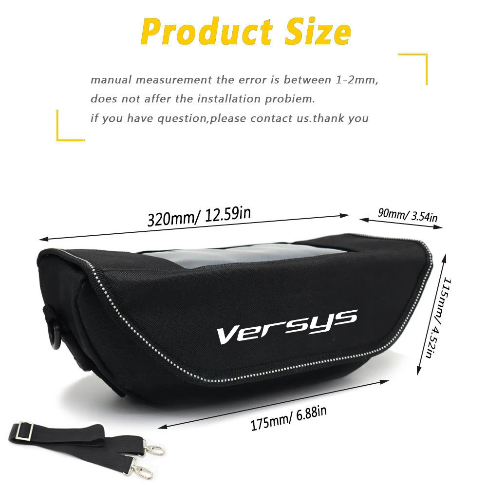 For Kawasaki VERSYS VERSYS1000LT VERSTS650 Motorcycle accessory  Waterproof And Dustproof Handlebar Storage Bag  navigation bag