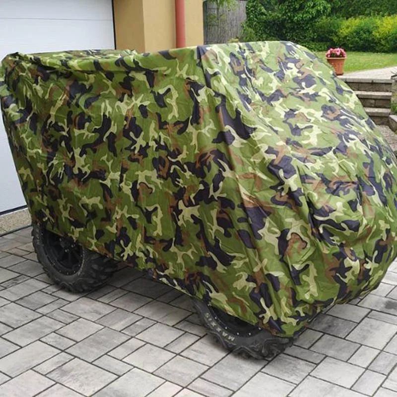 190T Camouflage Moto Cover Camouflage Atv Cover Vehicle Beach Protector Per Honda Yamaha Suzuki Big Bear Raptor Quad