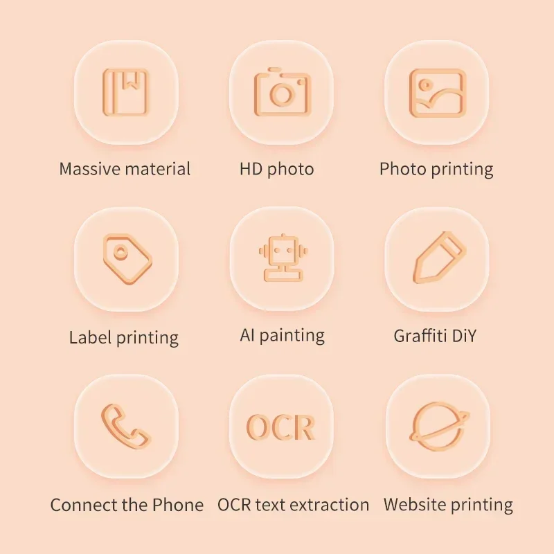 GlowMartHandheld Printer Label Printer Photo Mini Mobile Paper And Sticker Ink Jet