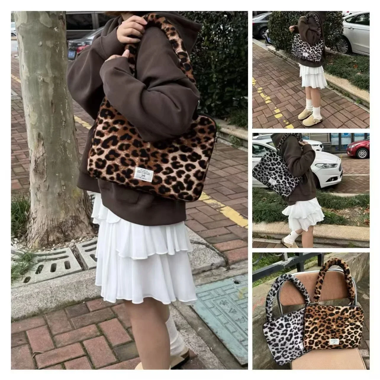 Leopard Pattern Laptop and Tablet Storage Bag