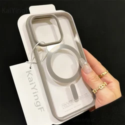 Magnetic Wireless Charging Transparent Phone Case with MagSafe Compatibility - iPhone 12 Mini (Gray)
