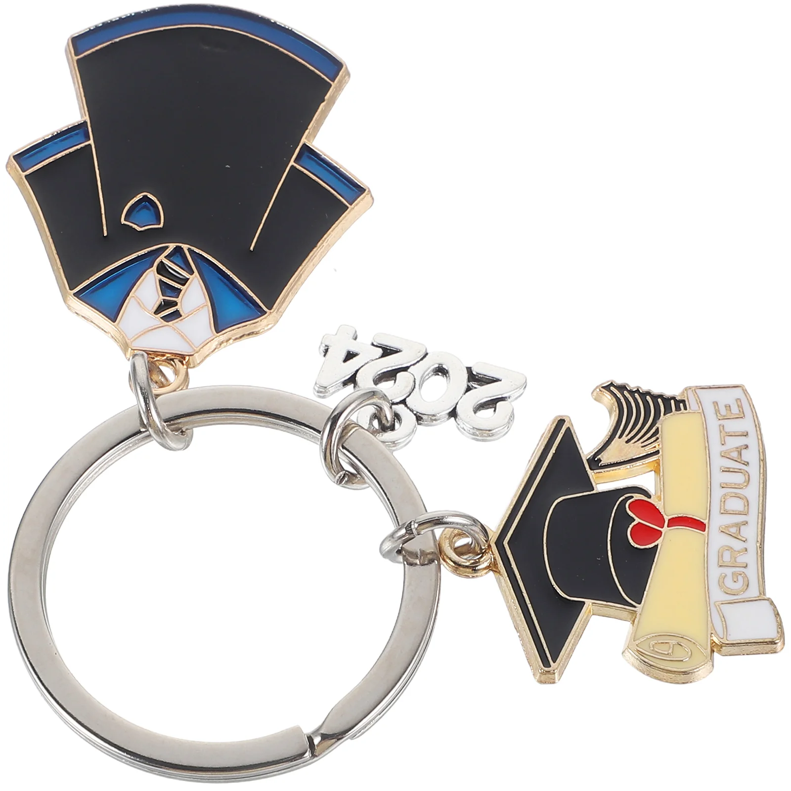 

Graduation Season Keychain 2024 Ring Keyring for Bulk Chains Rings Gift Gifts College Graduates Zinc Alloy Miss Fob