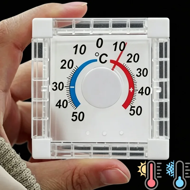 배터리 없이 사용하는 다이얼형 온도계 실외/실내 창문/벽 온도계 -50 ° C5..