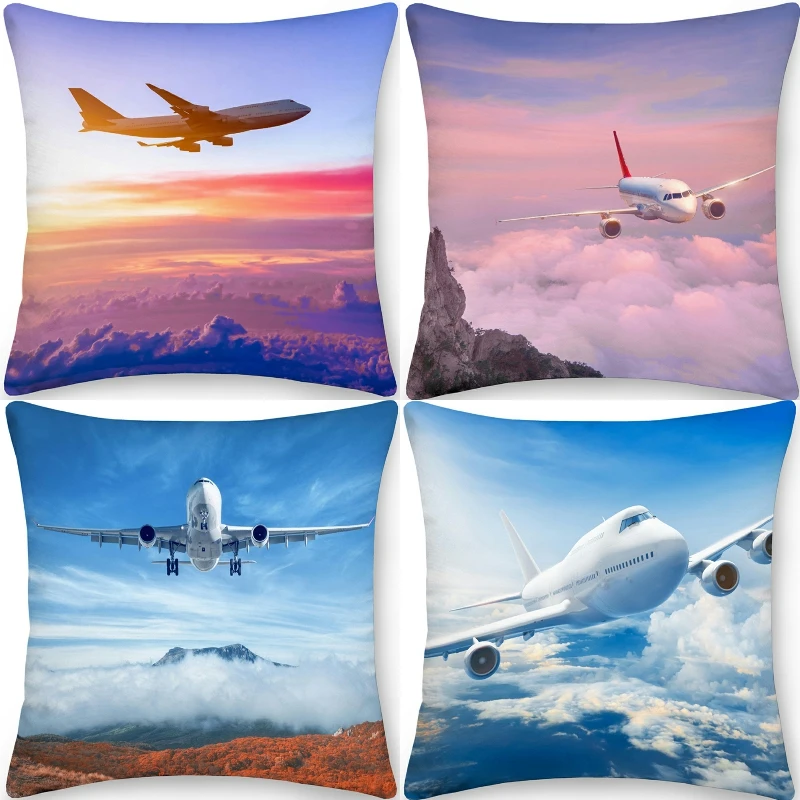 

3D Airplane Cushion Cover Bedside Sofa Chair Decor Hold Pillow Case Trow Pillow Cover Home Decorations Funda De Almohada